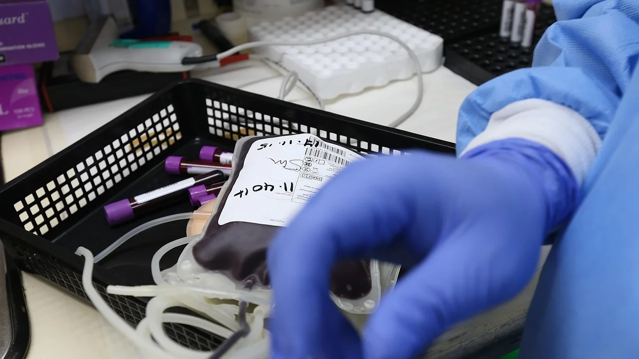 Bolsa de sangue coletada em ambiente hospitalar seguro