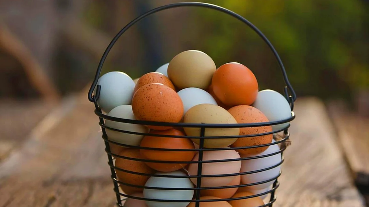 Ingredientes simples para preparar uma refeição com ovos