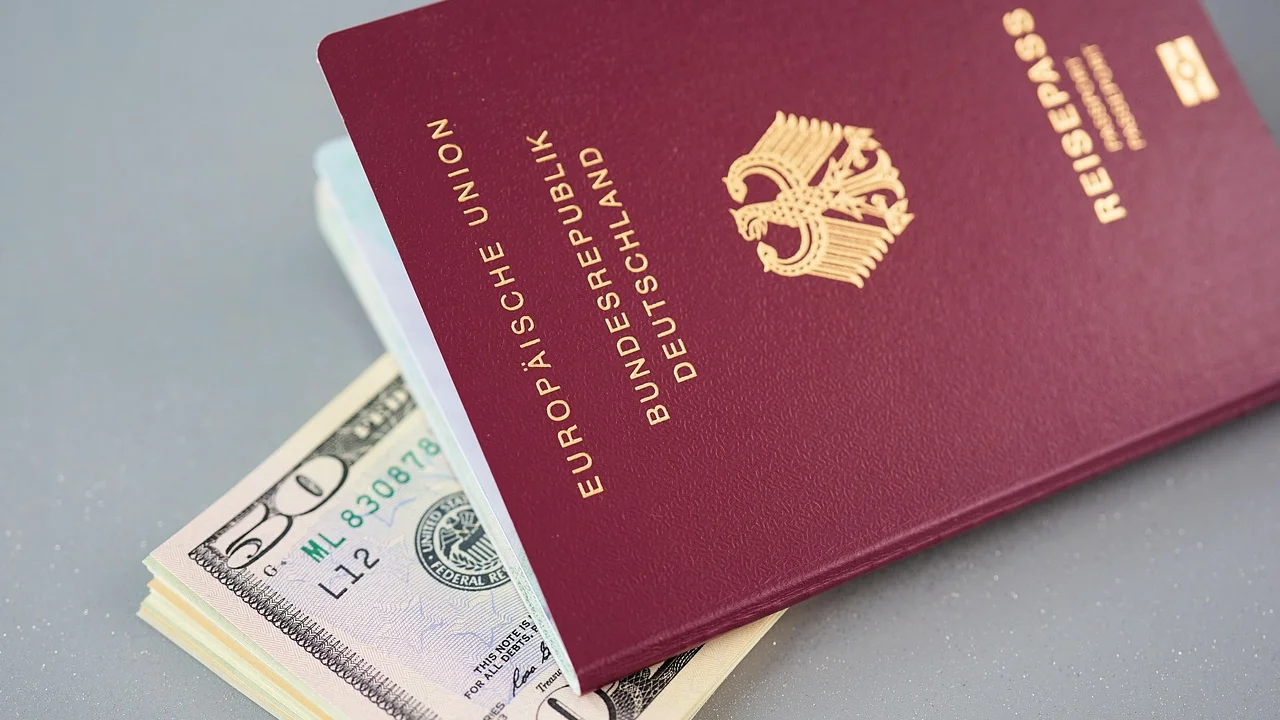 Passaporte e formulários usados em procedimentos de imigração