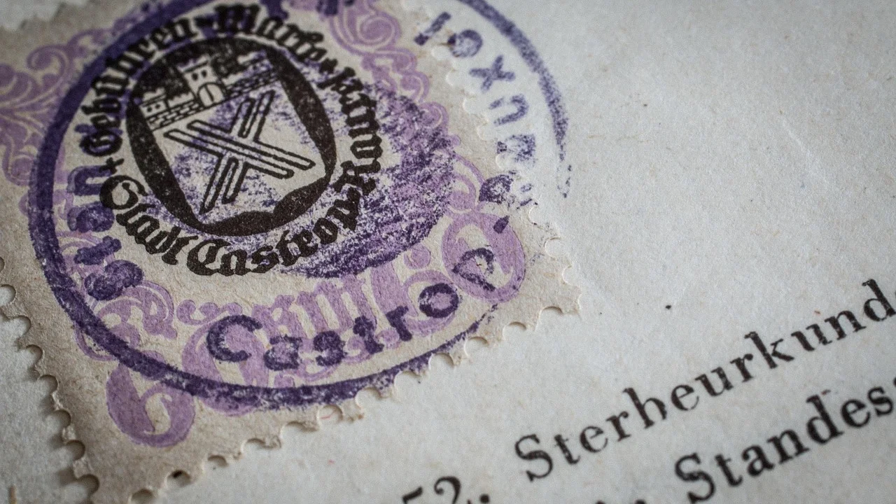 Documento médico sendo organizado para entrega ao empregador.