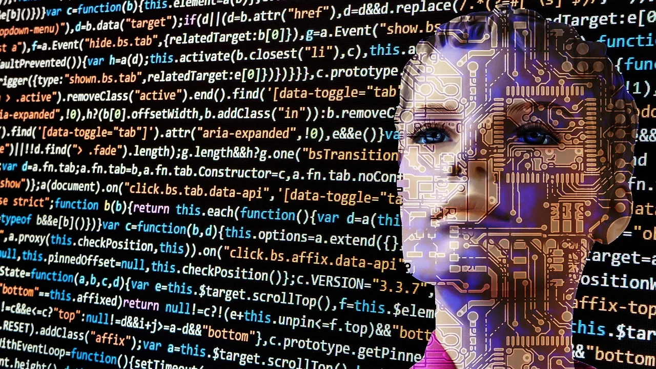 Ilustração de conexões digitais e processamento de linguagem