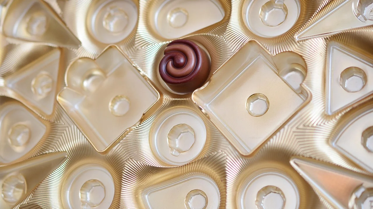 Caixas de chocolate separadas para lembrancinhas