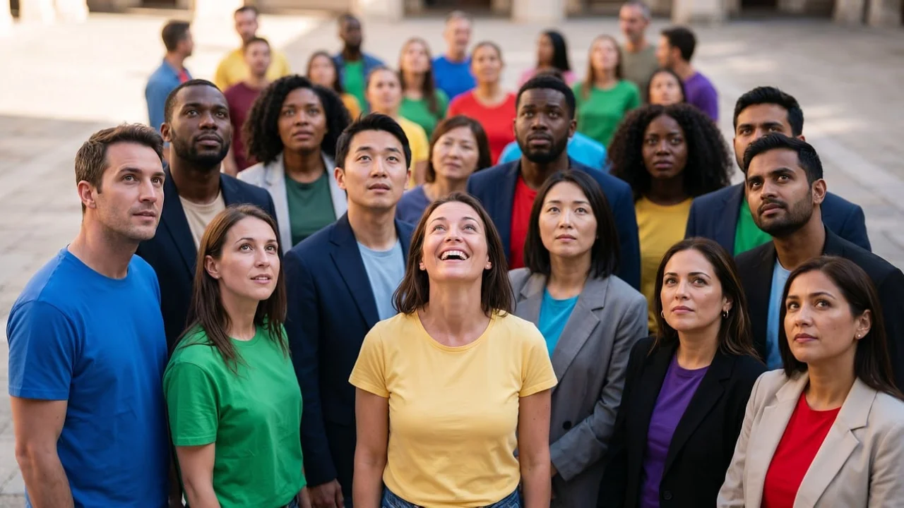 Mãos diversas unidas em gesto de respeito e solidariedade