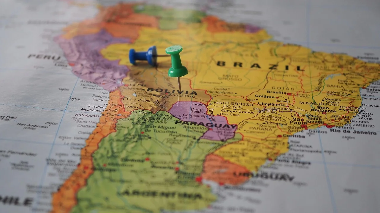 Mapa político brasileiro usado para análise geográfica