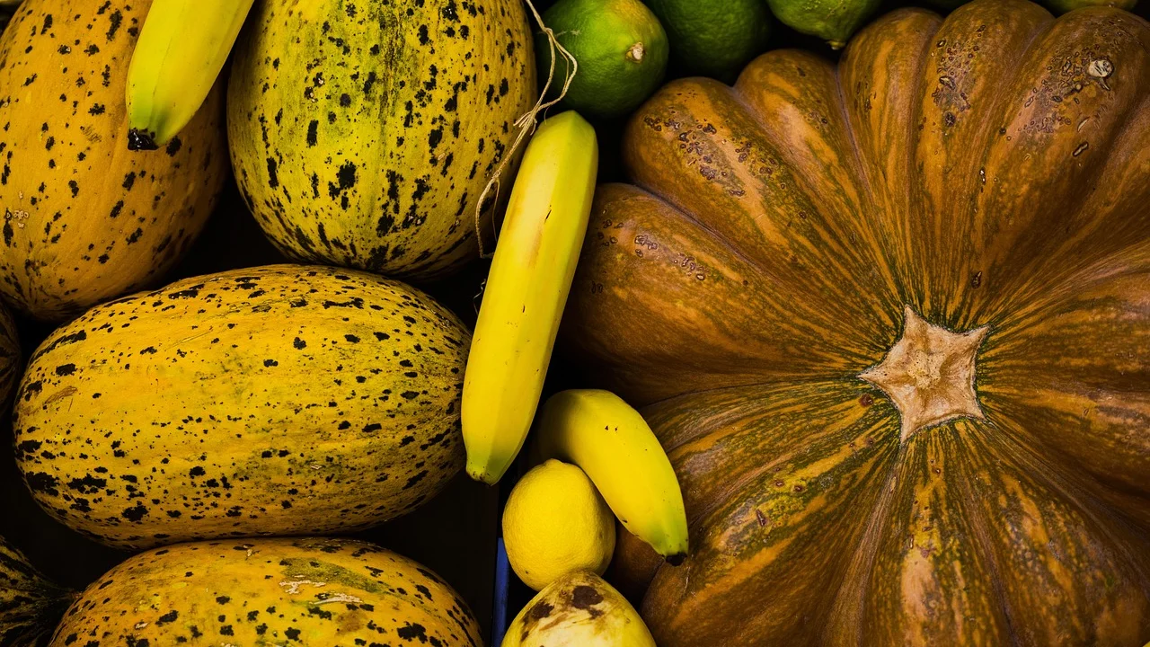 Bananas em diferentes estágios de maturação
