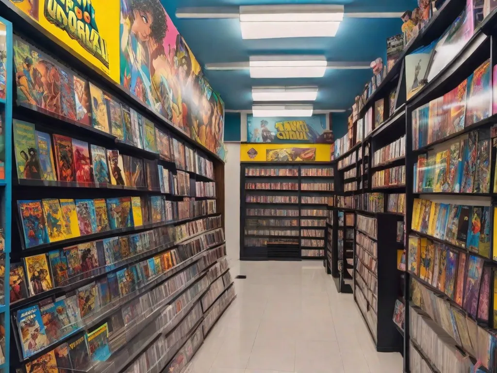 Uma ilustração vibrante apresenta uma variedade diversa de personagens brasileiros de quadrinhos. Desde super-heróis mascarados até anti-heróis peculiares, a imagem captura o rico e imaginativo universo dos quadrinhos brasileiros. Cada personagem exala personalidade e incorpora a narrativa única que cativou leitores em todo o país.